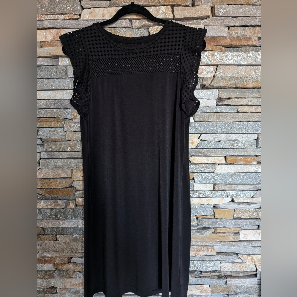 Michael Kors Black Mesh Detail Top